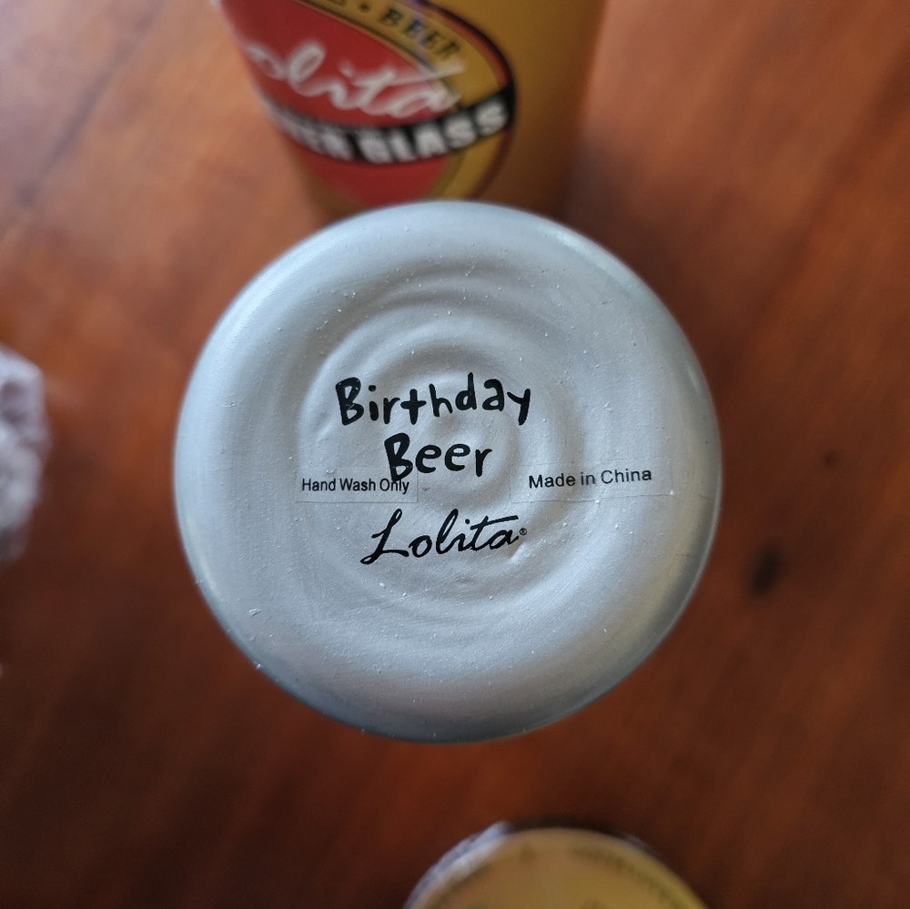 Lolita Hand Painted Birthday Pilsner Glass